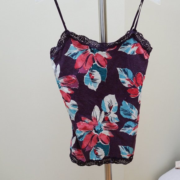 Gently Worn Purple Tank with Lace Detail -  3/$40 - Picture 1 of 3